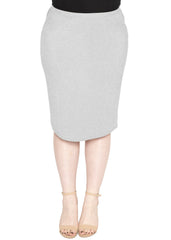 Women's Plus Size Soft Stretch MIDI Skirt