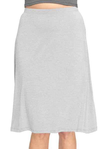 Women's Comfortable Flowy Airy A-Line Knee Length Light Weight Skirt