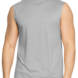 Men’s Oh So Soft Luxe Mock Neck Turtleneck Sleeveless Shirt Casual Pullover Top