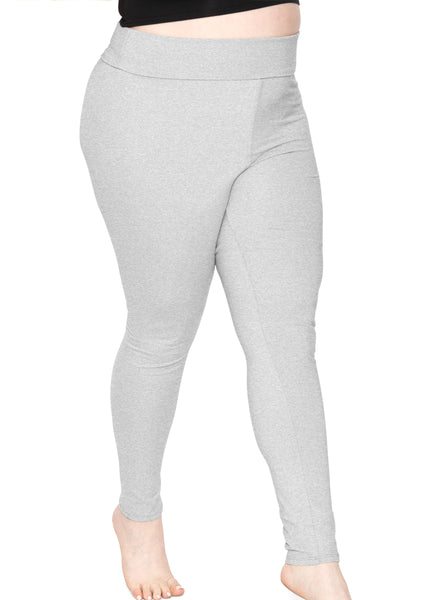 Stretch is Comfort Women's Plus Size Foldover Ankle Length Cotton Leggings
