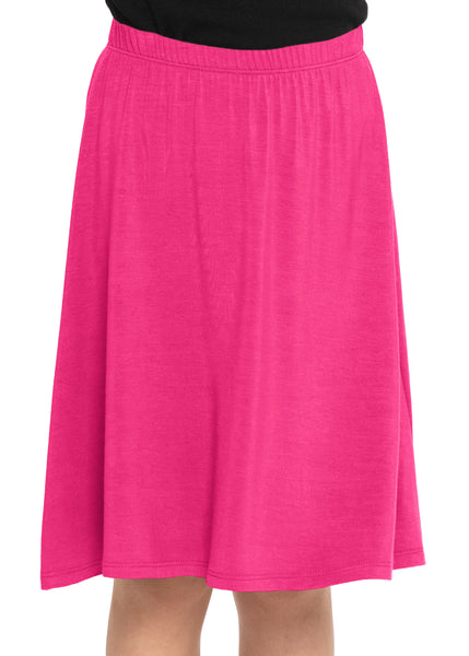 Youth Girl's Flowy A-Line Skirt Knee Length