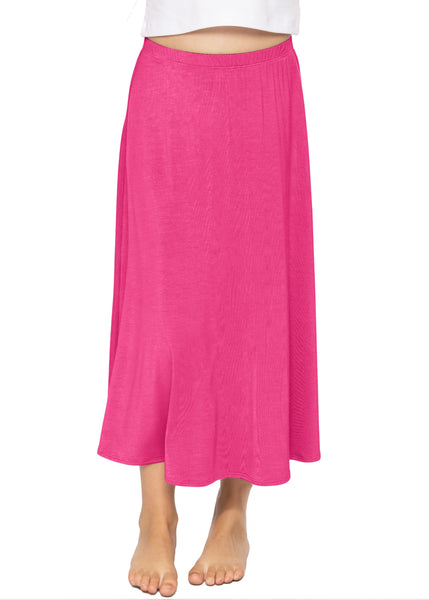 Youth Girl's Flowy A-Line Skirt Ankle Length