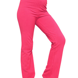 Girl's Cotton High Rise Everyday Straight Leg Yoga Pants – Youth Sizes for Little to Big Kids