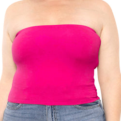 Women's Regular and Plus Size Crop Tube Top