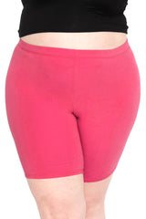Women's Plus Size Cotton Biker Shorts