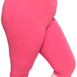 Women's and Plus Size Knee-Length Cotton Leggings