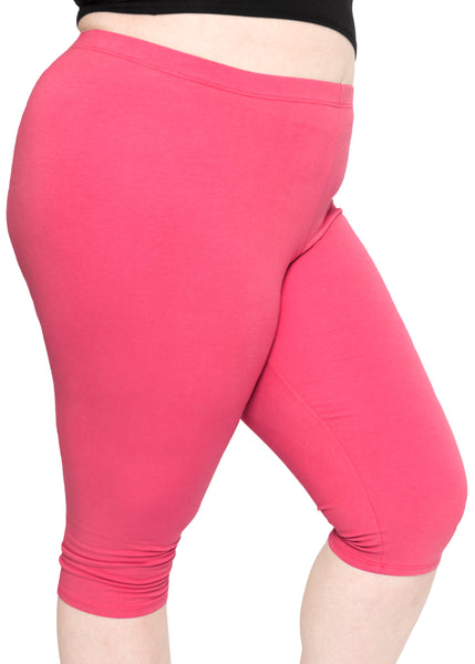 Women's and Plus Size Knee-Length Cotton Leggings