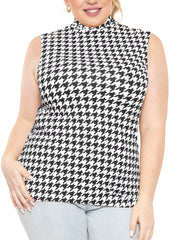 Women's Plus Oh So Soft Sleeveless Mock Neck Top - Perfectly Stylish, Cozy Essential for Everyday