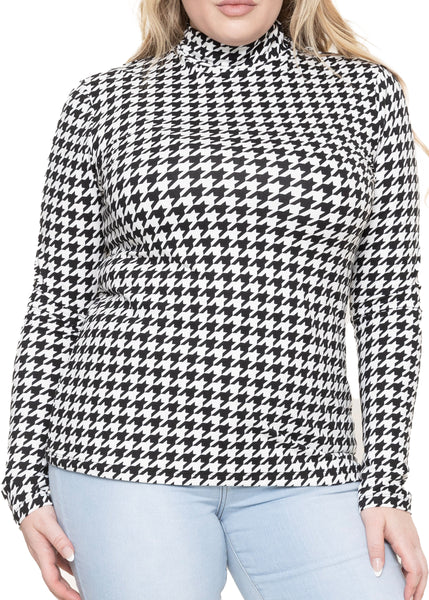 Women's and Plus Oh So Soft Long Sleeve Mock Turtleneck Top Regular Fit Everyday Wear