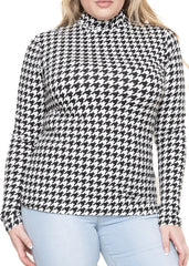Women's and Plus Oh So Soft Long Sleeve Mock Turtleneck Top Regular Fit Everyday Wear