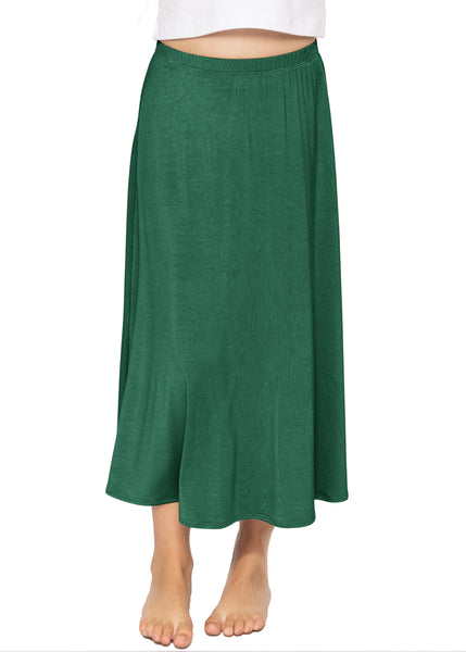 Youth Girl's Flowy A-Line Skirt Ankle Length