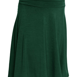 Youth Girl's Flowy Knee Length Skirt with Ruched Waistband