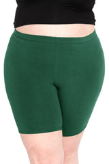 Women's Plus Size Cotton Biker Shorts