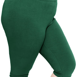 Women's and Plus Size Knee-Length Cotton Leggings