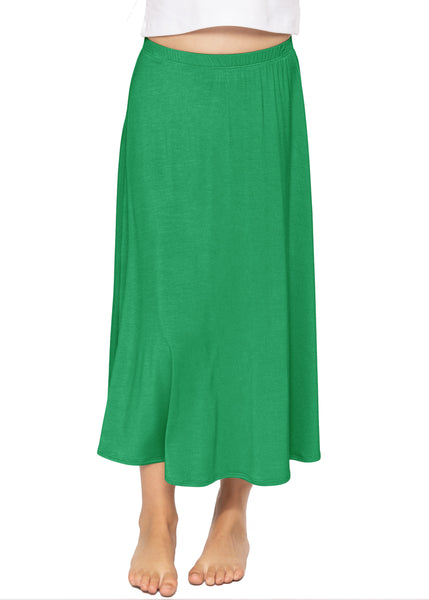 Youth Girl's Flowy A-Line Skirt Ankle Length