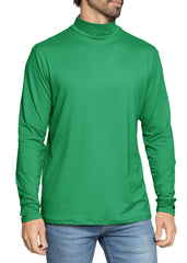 Men’s Oh So Soft Mock Neck Long Sleeve Shirt Perfect for Casual Wear, Stylish, Classic Fit