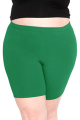 Women's Plus Size Cotton Biker Shorts