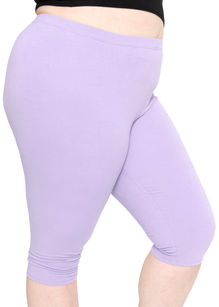 Women's and Plus Size Knee-Length Cotton Leggings