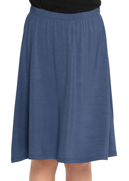 Youth Girl's Flowy A-Line Skirt Knee Length