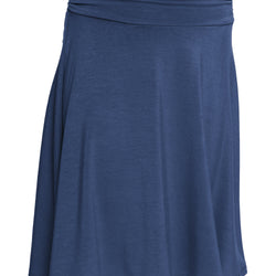 Youth Girl's Flowy Knee Length Skirt with Ruched Waistband