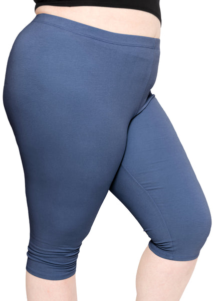 Women's and Plus Size Knee-Length Cotton Leggings
