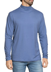 Men’s Oh So Soft Mock Neck Long Sleeve Shirt Perfect for Casual Wear, Stylish, Classic Fit
