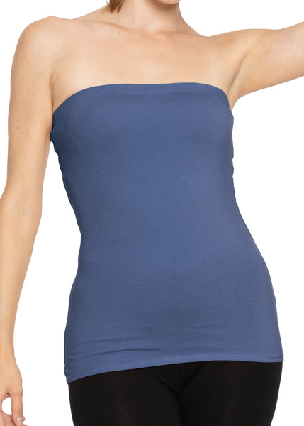 Women's & Plus Long Length Tube Top