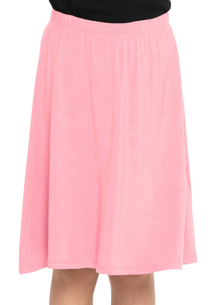 Youth Girl's Flowy A-Line Skirt Knee Length