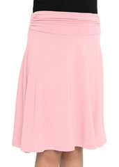 Youth Girl’s Flowy Knee Length Skirt with Ruched Waistband More Colors