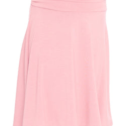 Youth Girl's Flowy Knee Length Skirt with Ruched Waistband