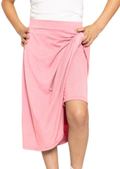 Girl's A-Line Midi Skirt with Built-in Shorts