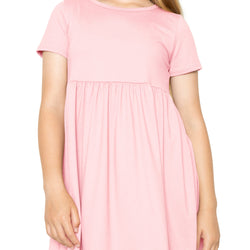 Youth Girl’s Oh So Soft Playtime T Shirt Dress Short Sleeve Casual Stretch Play Dresses|Little to Big Kids