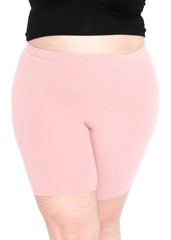 Women's Plus Size Cotton Biker Shorts