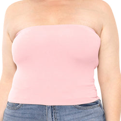 Women's Regular and Plus Size Crop Tube Top