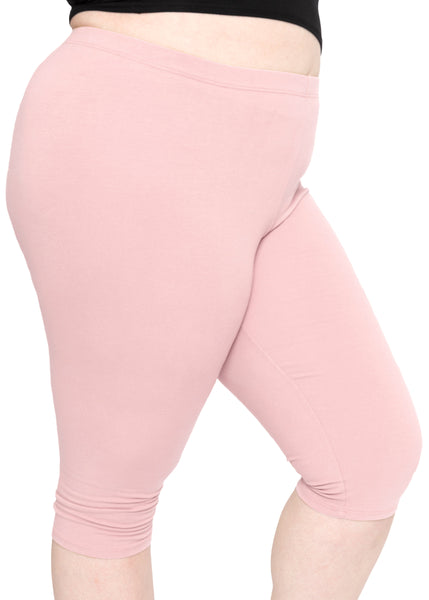 Women's and Plus Size Knee-Length Cotton Leggings