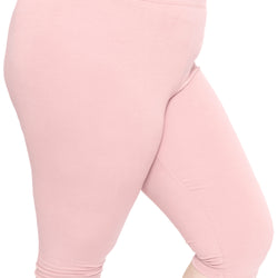 Women's Plus Size Knee Length Cotton Leggings