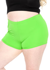 Women's Plus Size Nylon/Spandex Booty Shorts