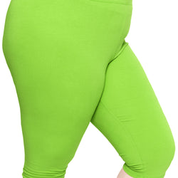 Women's and Plus Size Knee-Length Cotton Leggings