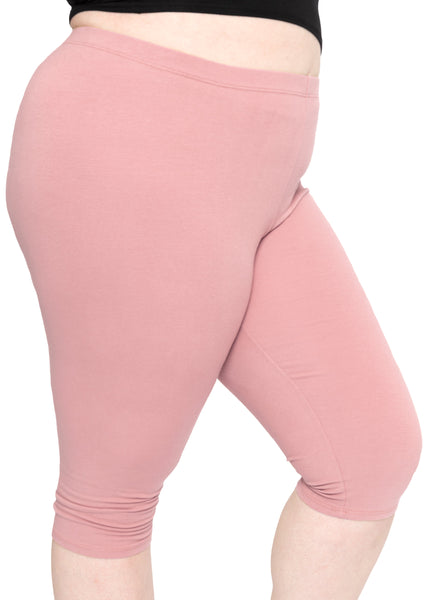 Women's and Plus Size Knee-Length Cotton Leggings