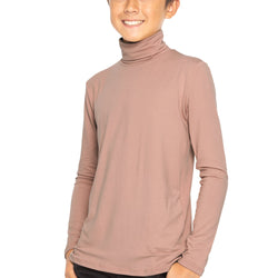 Oh So Soft Boy's Long Sleeve Poly Spandex Turtleneck