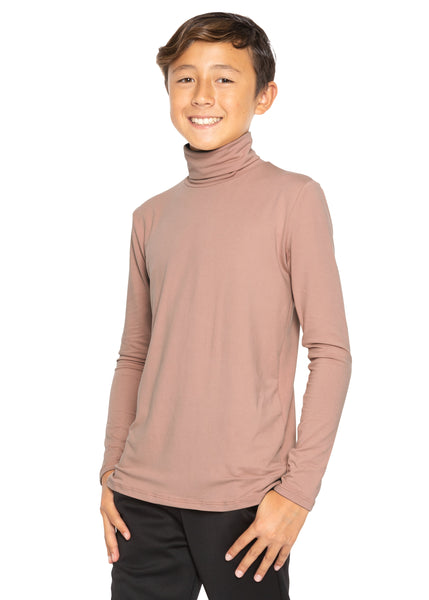 Oh So Soft Boy's Long Sleeve Poly Spandex Turtleneck