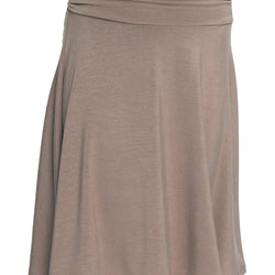 Youth Girl's Flowy Knee Length Skirt with Ruched Waistband