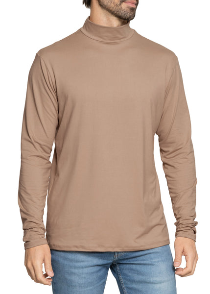 Men's Oh So Soft Mock Neck Long Sleeve Shirt Perfect for Casual Wear, Stylish, Classic Fit