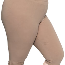 Women's Plus Size Knee Length Cotton Leggings
