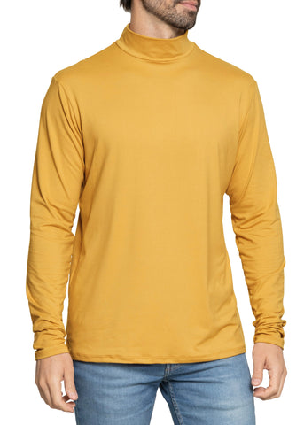 Men’s Oh So Soft Mock Neck Long Sleeve Shirt Perfect for Casual Wear, Stylish, Classic Fit More Colors