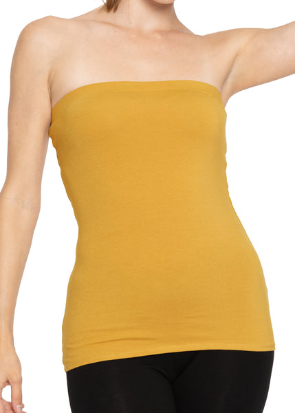Women's & Plus Long Length Tube Top