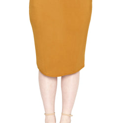 Women's Plus Size Soft Stretch MIDI Skirt