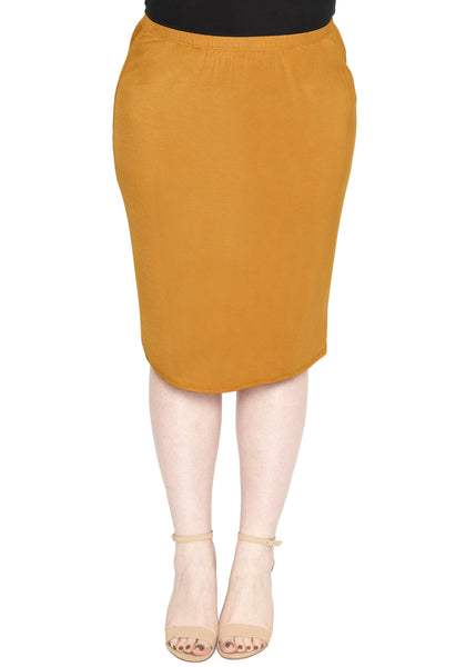 Women's Plus Size Soft Stretch MIDI Skirt