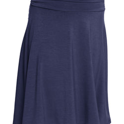 Youth Girl's Flowy Knee Length Skirt with Ruched Waistband