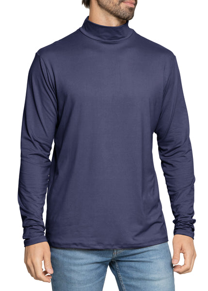 Men's Oh So Soft Mock Neck Long Sleeve Shirt Perfect for Casual Wear, Stylish, Classic Fit